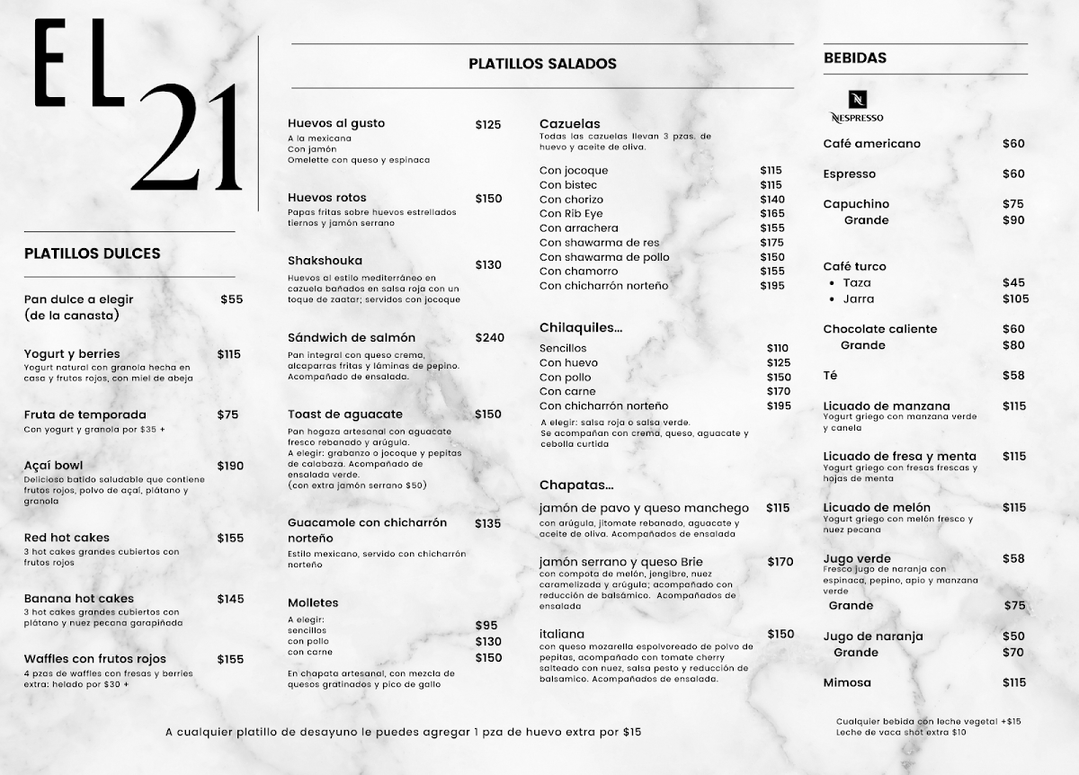 Restaurante El Veintiuno Menu - Image 2