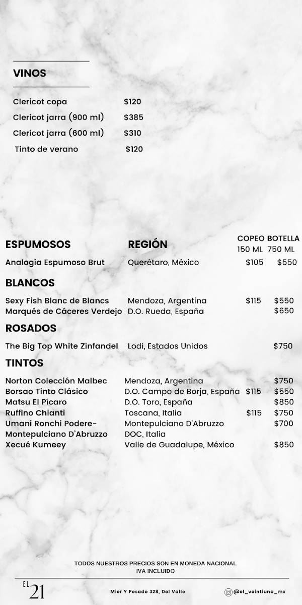 Restaurante El Veintiuno Menu - Image 4